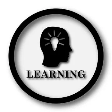 Learning icon. Internet button on white background.. Stock Illustration
