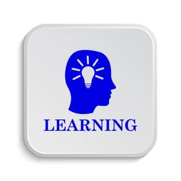 Learning icon. Internet button on white background.. Stock Illustration