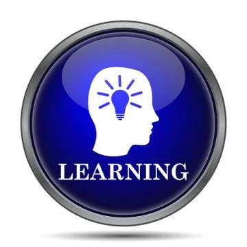 Learning icon. Internet button on white background.. Stock Illustration