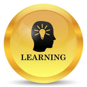 Learning icon. Internet button on white background.. Stock Illustration