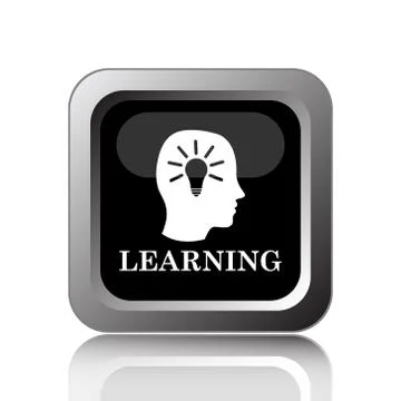 Learning icon. Internet button on white background.. イラスト素材