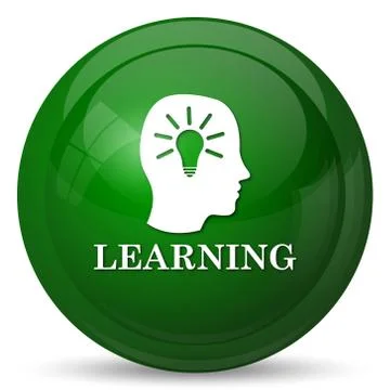 Learning icon. Internet button on white background.. Stock Illustration