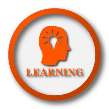 Learning icon. Internet button on white background.. Stock Illustration