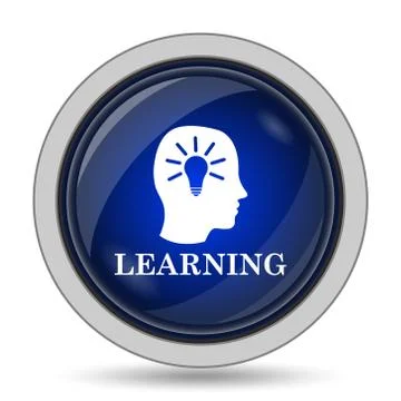 Learning icon. Internet button on white background.. Stock Illustration