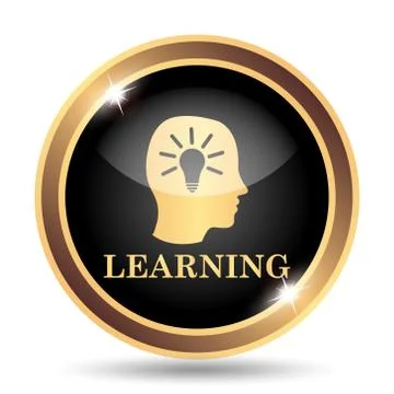 Learning icon. Internet button on white background.. Stock Illustration