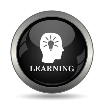 Learning icon. Internet button on white background. . Stock Illustration