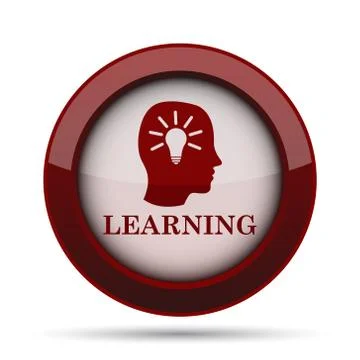 Learning icon. Internet button on white background. . Stock Illustration