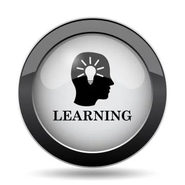 Learning icon. Internet button on white background.. Stock Illustration