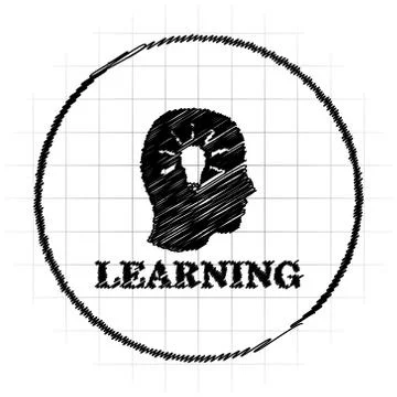 Learning icon. Internet button on white background.. Stock Illustration