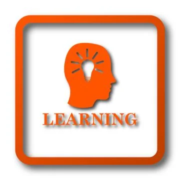 Learning icon. Internet button on white background.. Stock Illustration