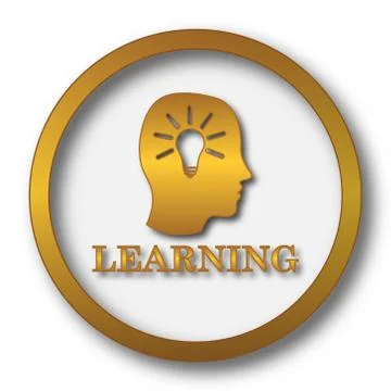 Learning icon. Internet button on white background.. Stock Illustration