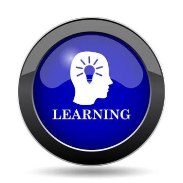 Learning icon. Internet button on white background.. Stock Illustration