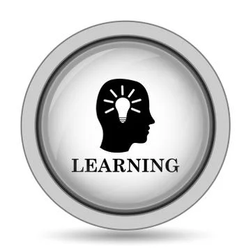Learning icon. Internet button on white background.. Stock Illustration