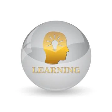 Learning icon. Internet button on white background. . Stock Illustration