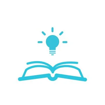 Learning icon. Isolated on white background. From blue icon set. Stock Illustration