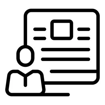Learning icon outline vector. System lms 스톡 일러스트