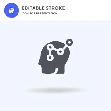 Learning icon vector, filled flat sign, solid pictogram isolated on white, logo Stock Illustration