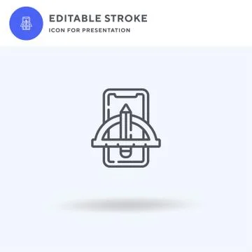 Learning icon vector, filled flat sign, solid pictogram isolated on white, logo Stock Illustration