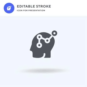 Learning icon vector, filled flat sign, solid pictogram isolated on white, logo Stock Illustration