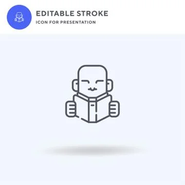 Learning icon vector, filled flat sign, solid pictogram isolated on white, logo Stock Illustration