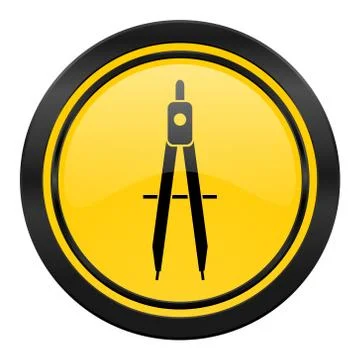 Learning icon, yellow logo. Stock Illustration