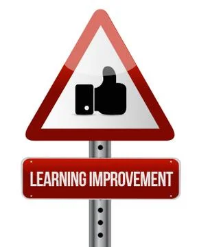 Learning improvement road like sign concept Stock Illustration