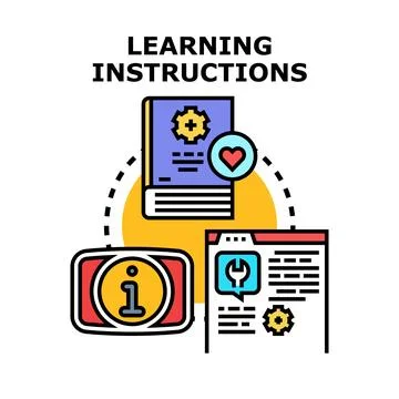 Learning instructions for education and development concept 스톡 일러스트