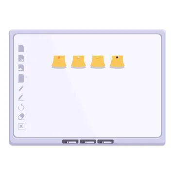 Learning interactive board icon cartoon vector. Smart digital Stock Illustration