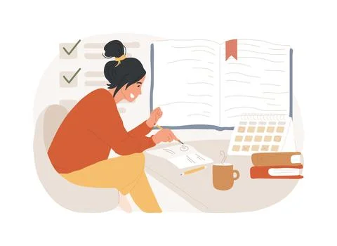 Learning isolated concept vector illustration. 스톡 일러스트