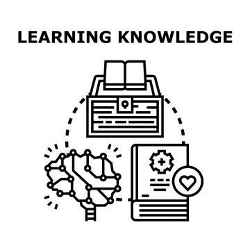 Learning knowledge unlocking wisdom and developing skills Stock Illustration