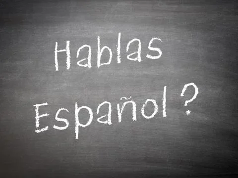Learning language concept Spanish Stock Photos