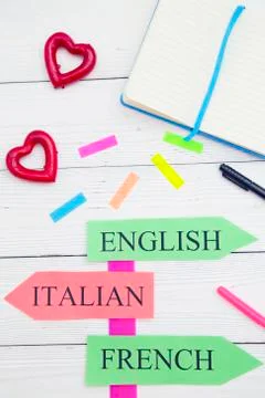 Learning languages concept Stock Photos