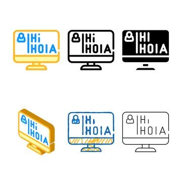 Learning languages edition color icon vector color Illustrazione stock