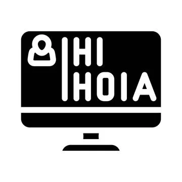 Learning languages glyph icon vector illustration black 库存插图