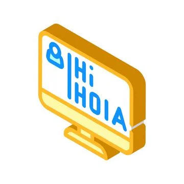 Learning languages isometric icon vector illustration color 스톡 일러스트