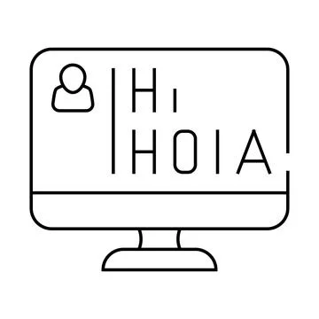 Learning languages line icon vector illustration black Illustrazione stock