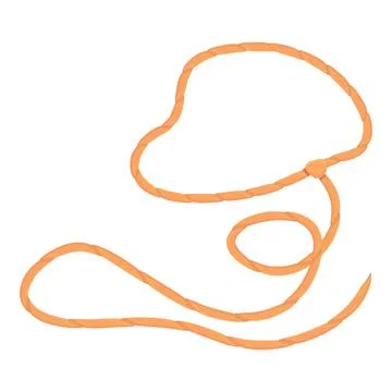 Learning lasso icon, cartoon style Illustrazione stock