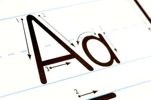 Learning Letters Chart Stock Photos