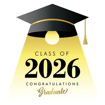 Learning is light Class of 2026 Congratulations Graduation Stock Illustration