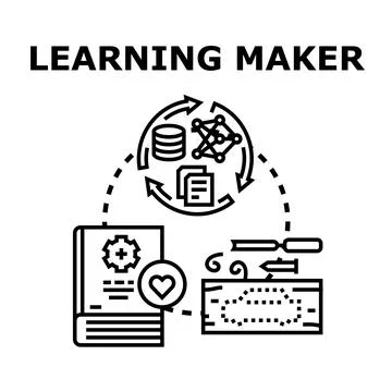 Learning maker concept creating new digital innovations 스톡 일러스트