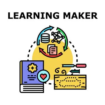 Learning maker concept creating new digital innovations 스톡 일러스트