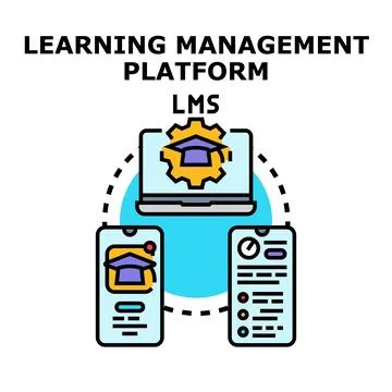 Learning management platform lms education system concept Stock Illustration