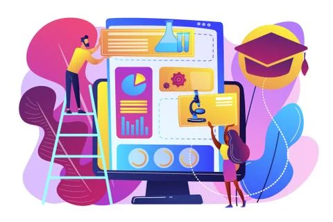 Learning management system concept vector illustration. 스톡 일러스트