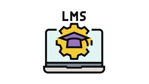 Learning management system education platform color icon animation Stock Footage 326117533