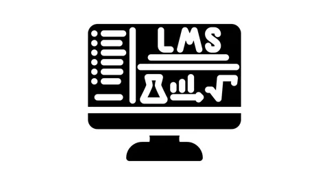 Learning management system education platform glyph icon animation Stock Footage 326731804