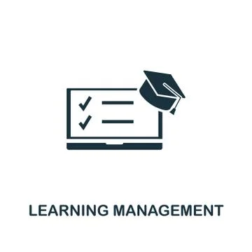 Learning Management System icon. Creative element design from content icons Illustrazione stock