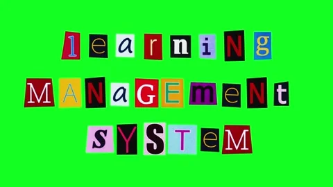 Learning management system isolated headline on green screen background Stock Footage 316721795