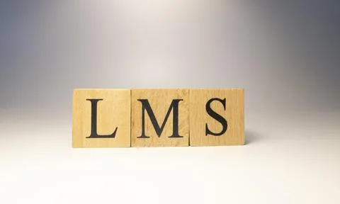 Learning Management System LMS word cloud, business concept Stock Photos