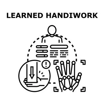 Learning manual skills with augmented reality technology Stock Illustration