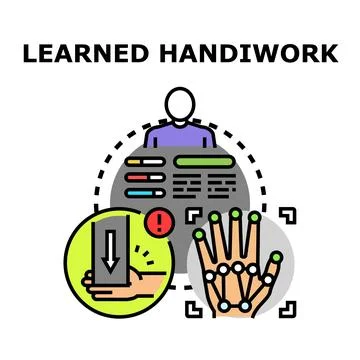 Learning manual skills with augmented reality technology Stock Illustration